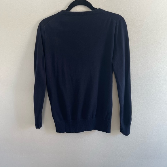 Navy J.Crew V-Neck Sweater Size M - Picture 2 of 4